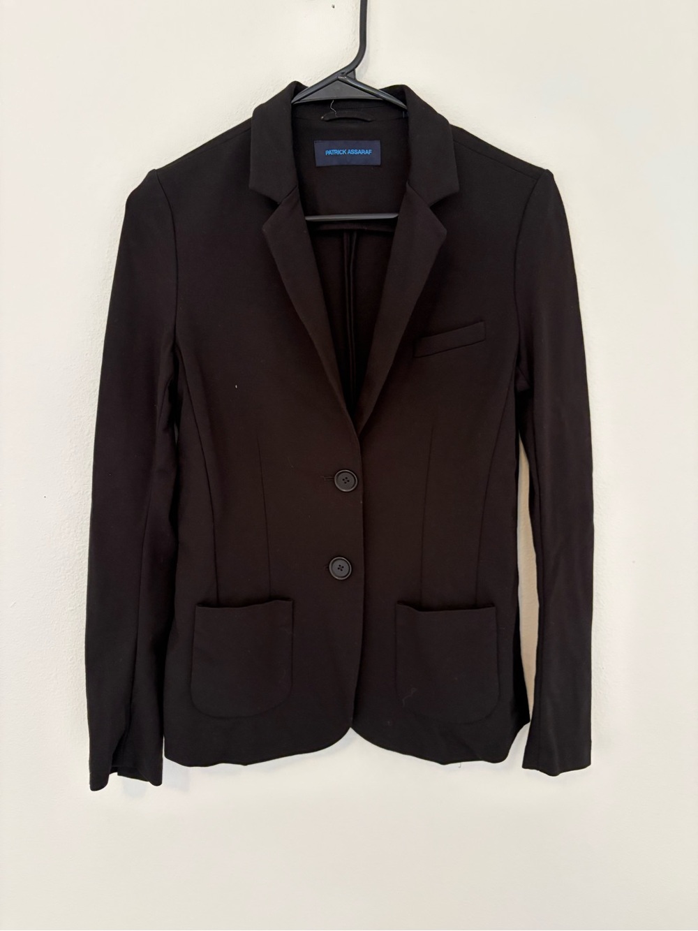 Patrick Assaraf Women’s Cotton Black Tailored Blazer Jacket XS
